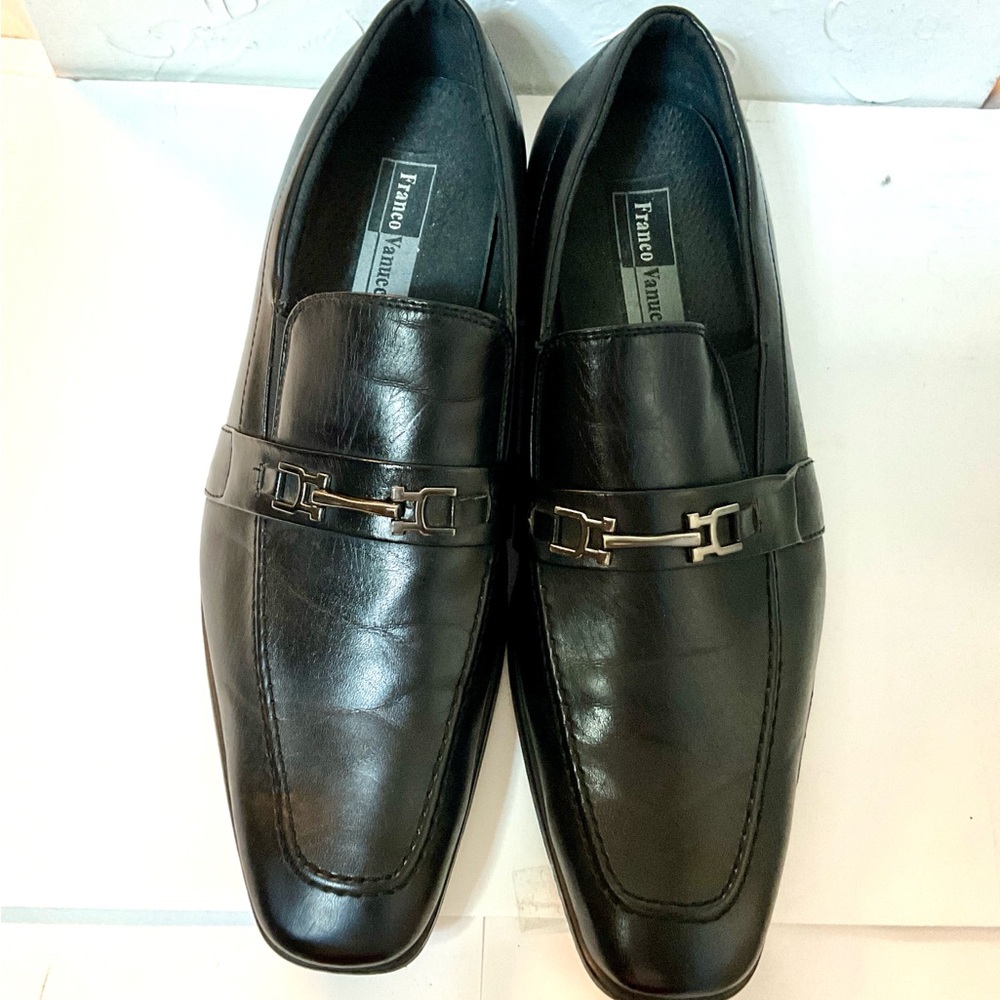 Black Leather Men's Loafers